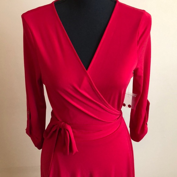 Beautiful Red Wrap Dress. Dress up or down. - Picture 3 of 5